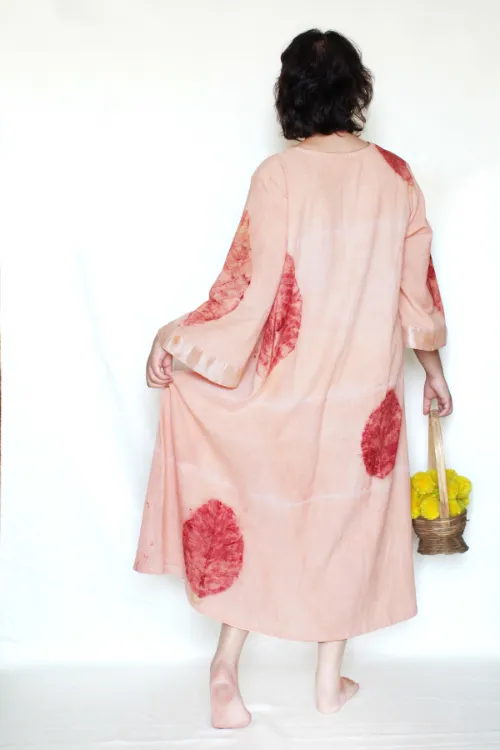 Bageeya “Mrigank ” Natural Dyed Handcrafted Organic Cotton Button Down Dress