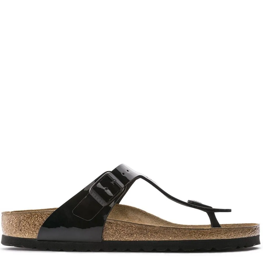 Birkenstock Women's Gizeh Birko-Flor Patent in Black