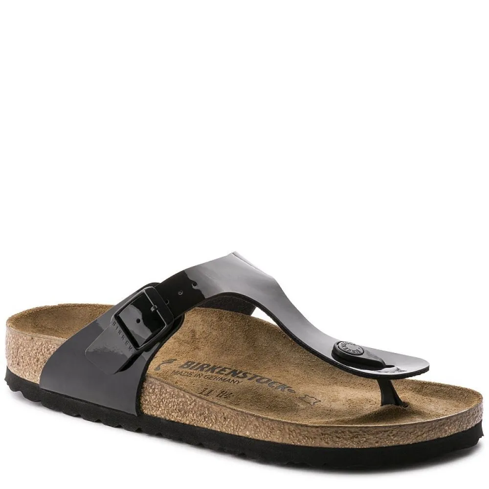 Birkenstock Women's Gizeh Birko-Flor Patent in Black