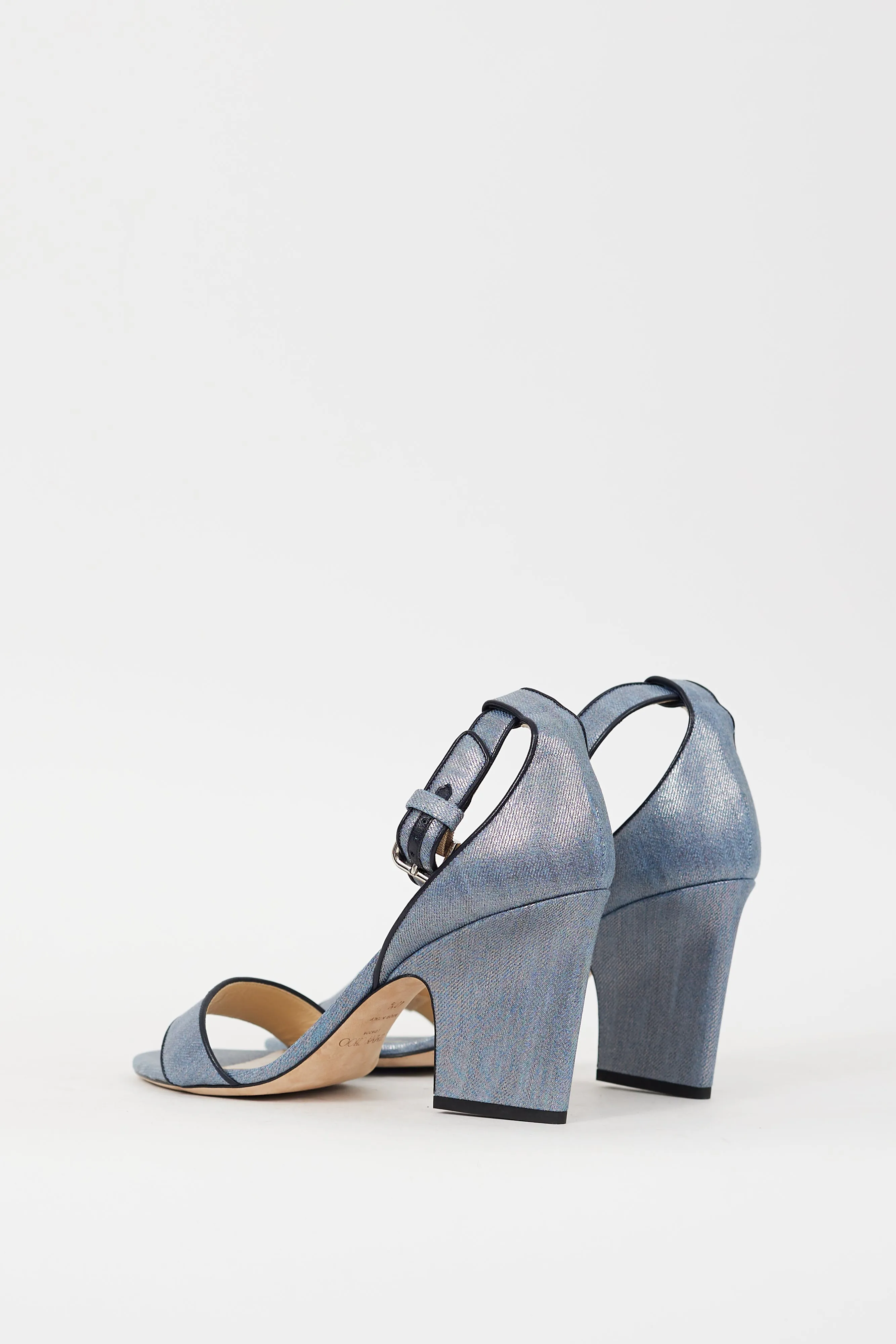 Blue Sparkly Denim Edina Sandal