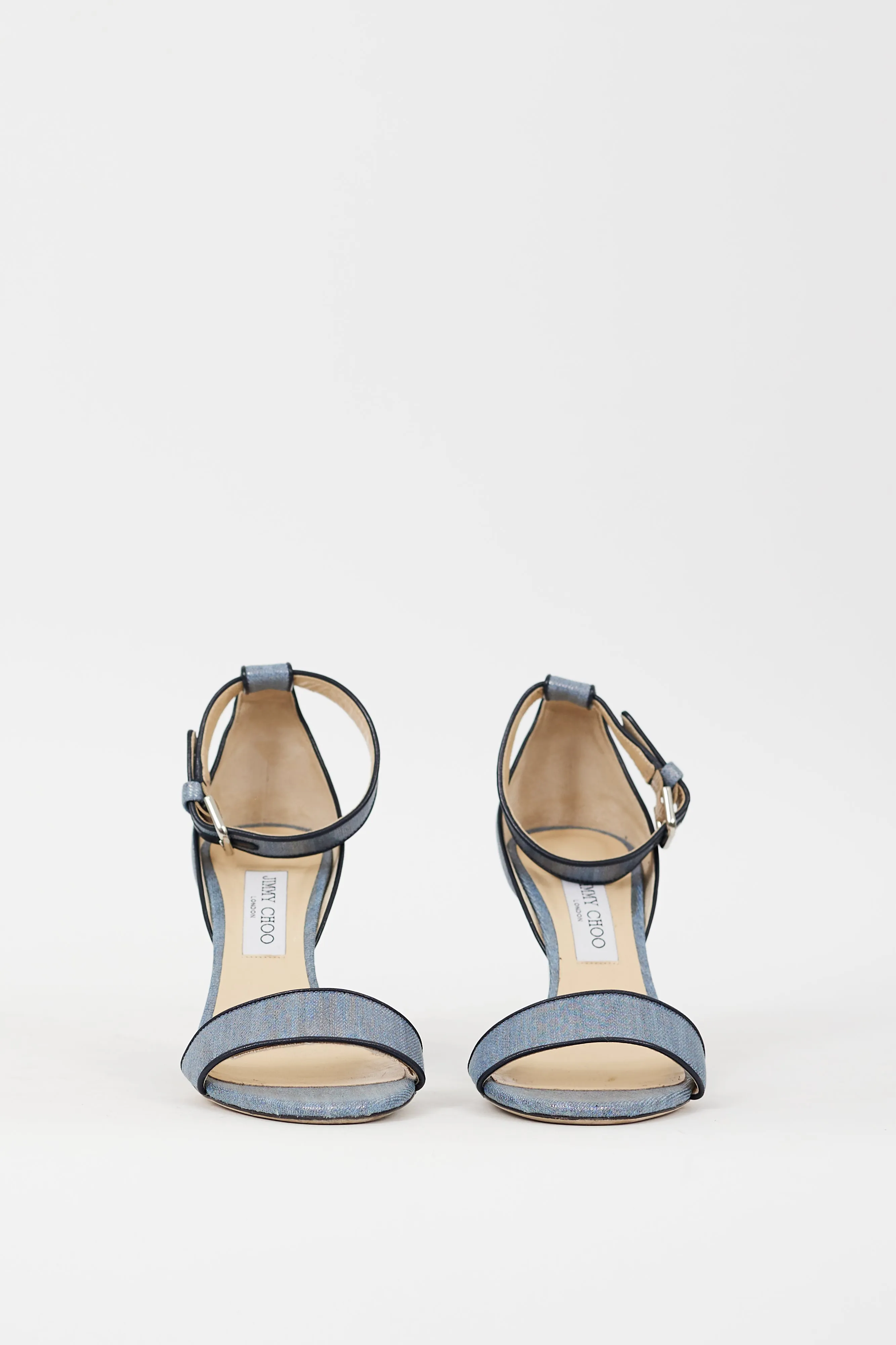 Blue Sparkly Denim Edina Sandal