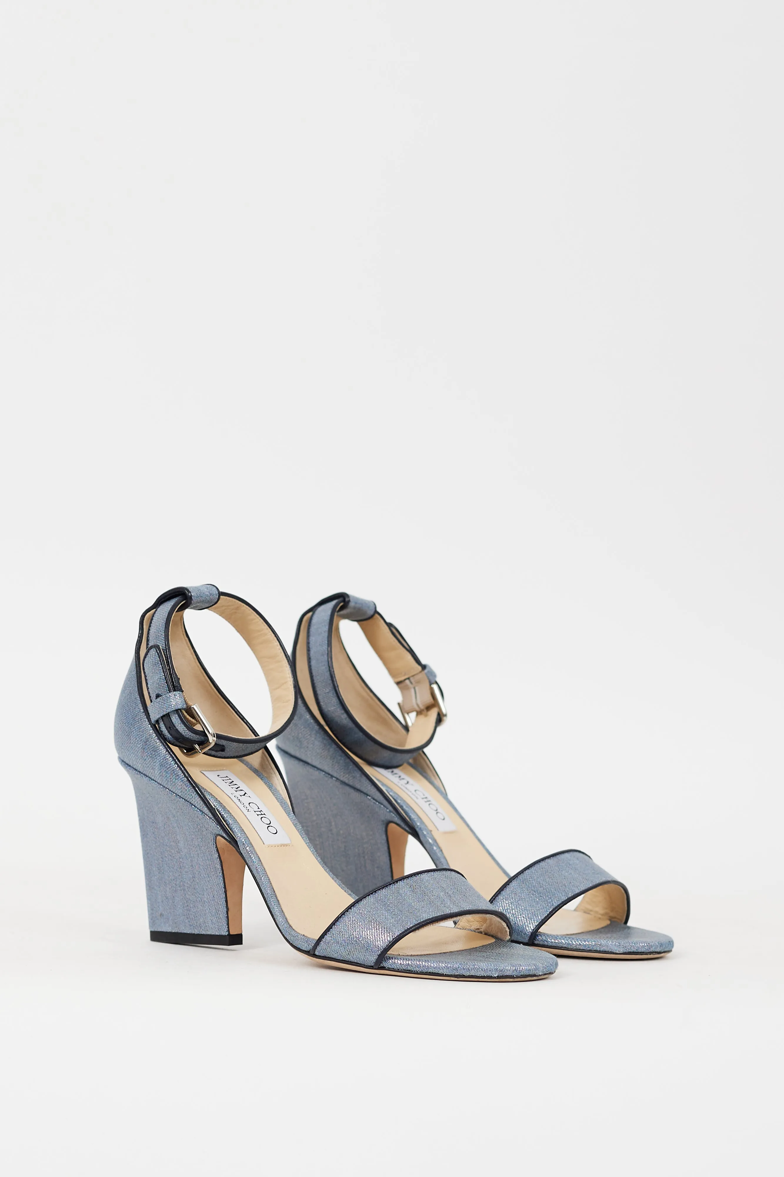 Blue Sparkly Denim Edina Sandal