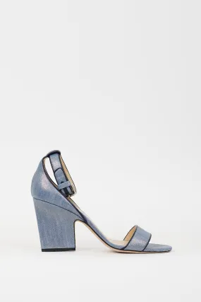 Blue Sparkly Denim Edina Sandal