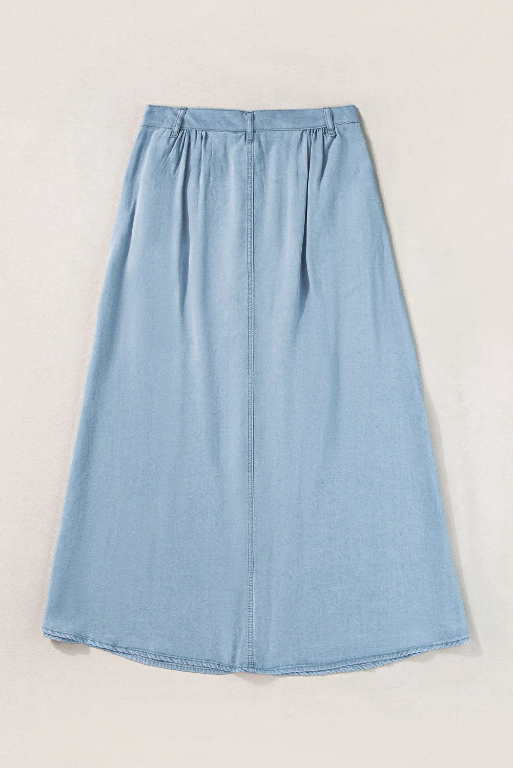 Button Detail Midi Skirt