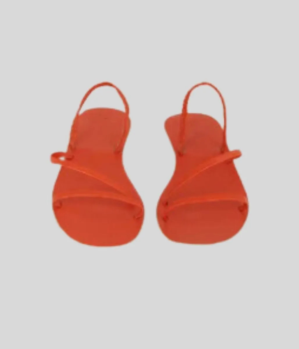 Coral Leather Strap Sandal