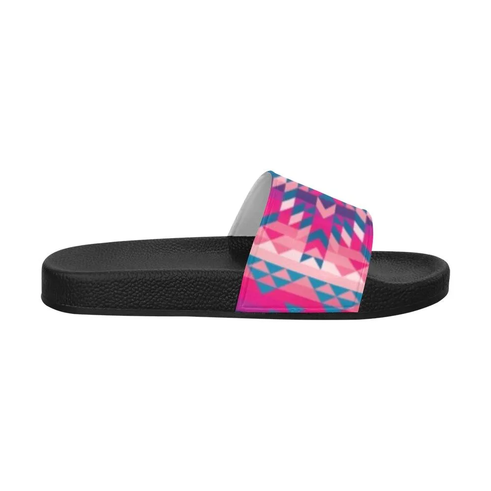 Desert Geo Blue Men's Slide Sandals