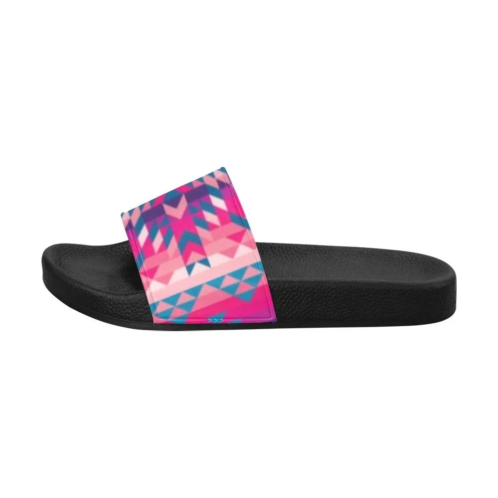 Desert Geo Blue Men's Slide Sandals