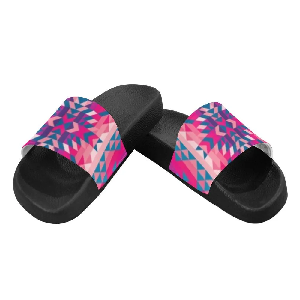 Desert Geo Blue Men's Slide Sandals
