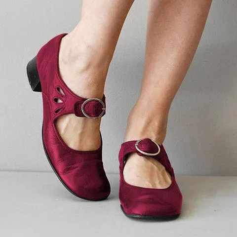 elveswallet Mary Janes Summer Low Heel Vintage Shoes