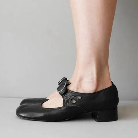 elveswallet Mary Janes Summer Low Heel Vintage Shoes