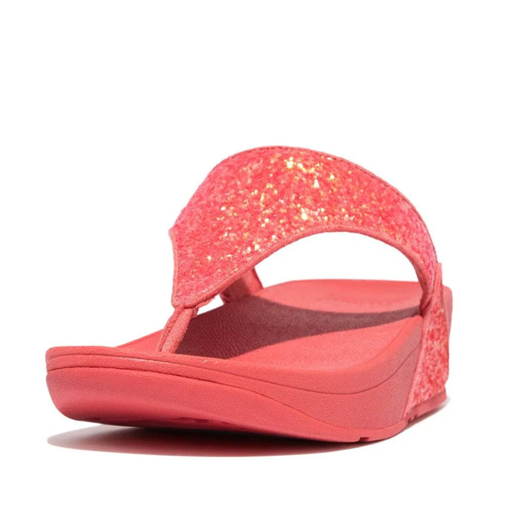 FitFlop X03-B09 Lulu Glitter Ladies Rosy Coral Toe Post Sandals