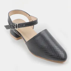 Girls Pump Heel 456-6-Black