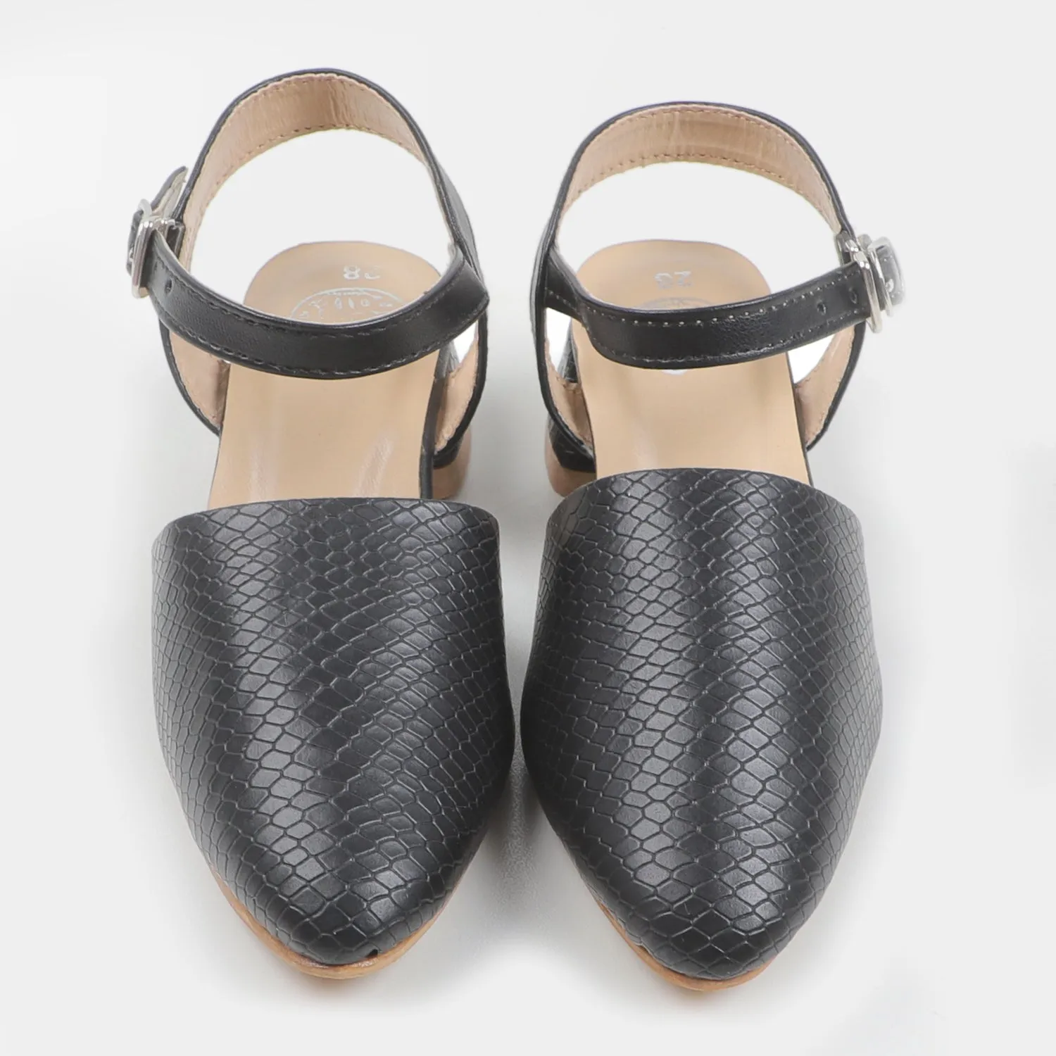 Girls Pump Heel 456-6-Black
