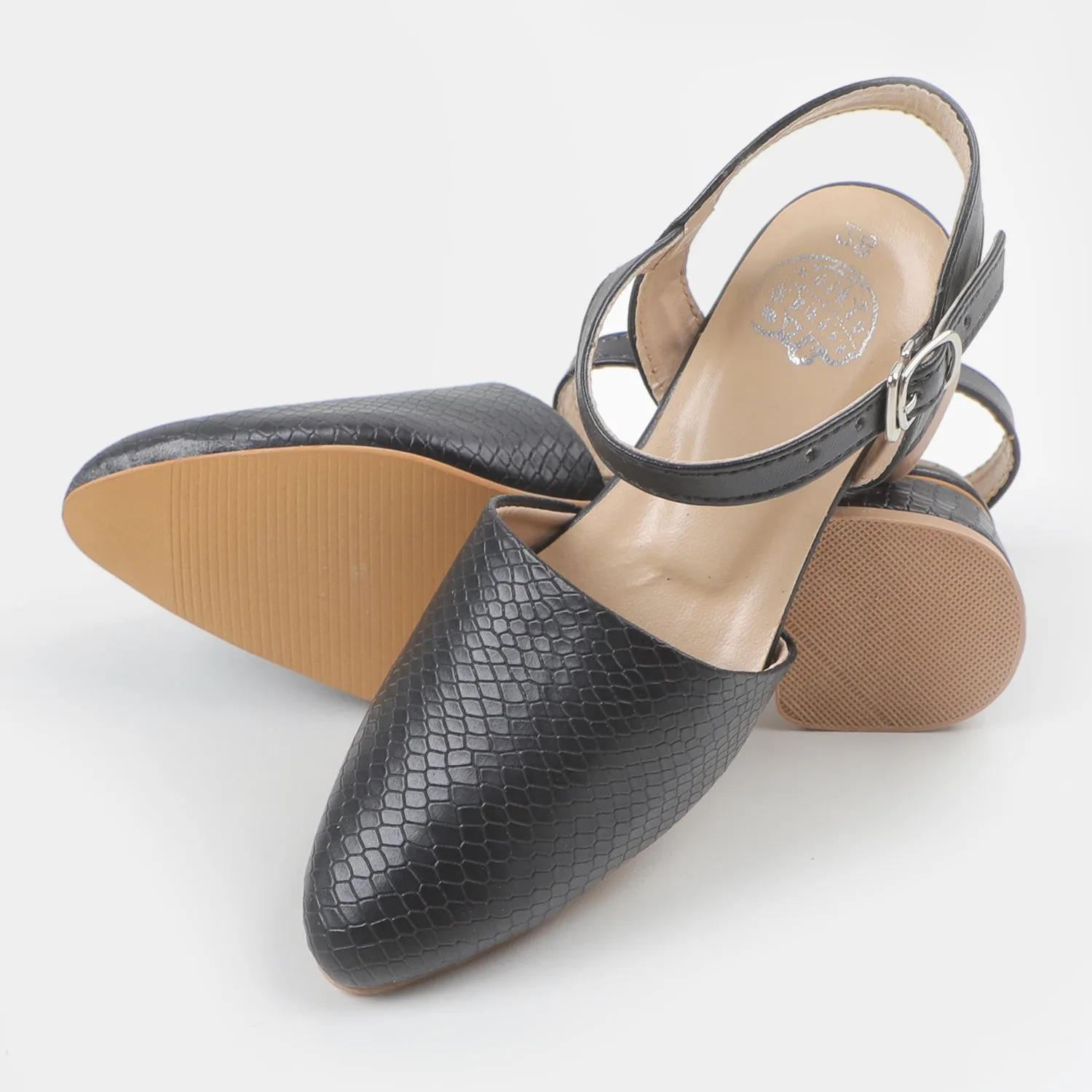 Girls Pump Heel 456-6-Black