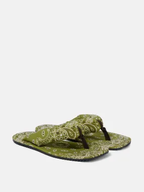 Indie bandana printed thong sandals