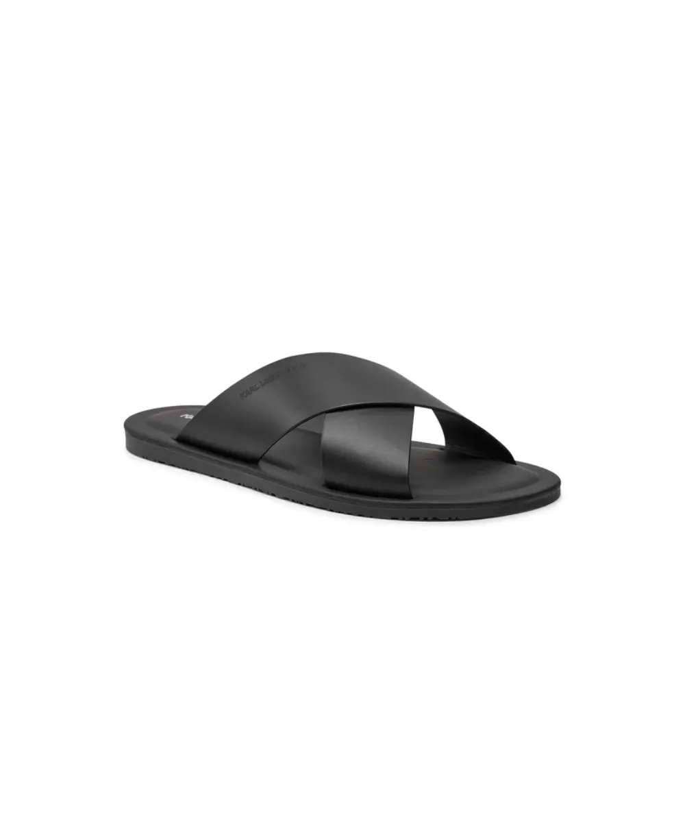 KARL LAGERFELD KASTOR III KROSS STRAP SANDALS