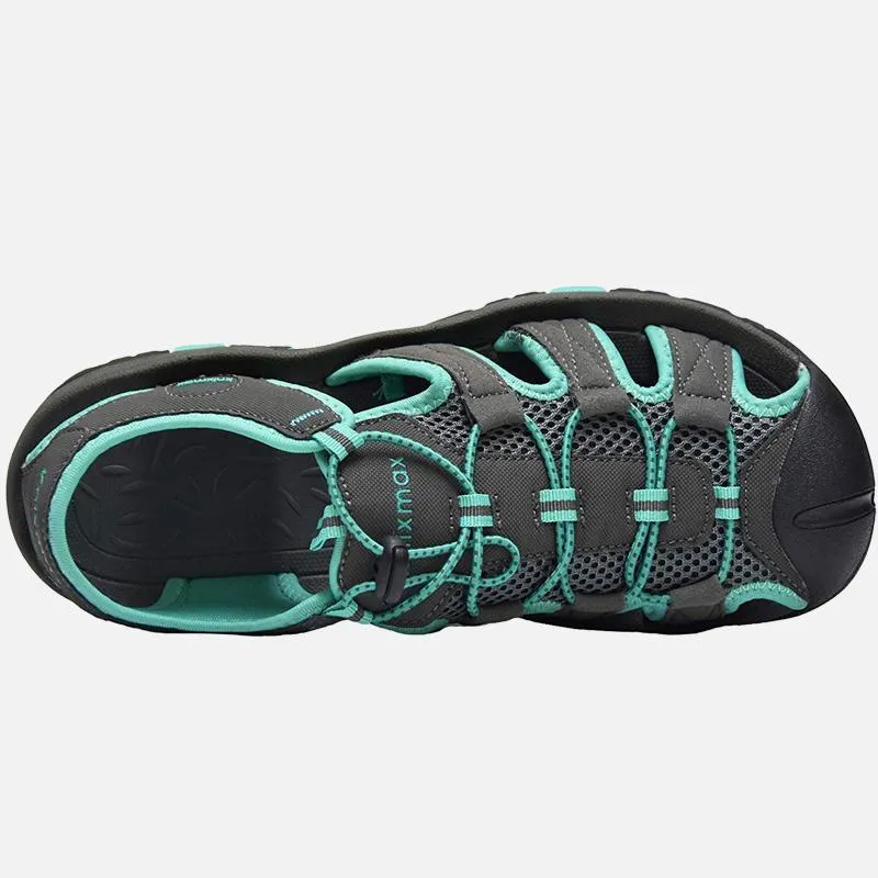 Knixmax Herren Closed Toe Sandalen Grün Wide Fit Sport Sommerschuhe (Upgrade Version)