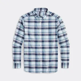 On-The-Go brrr° Plaid Shirt in Blch Aqua Plaid by Vineyard Vines