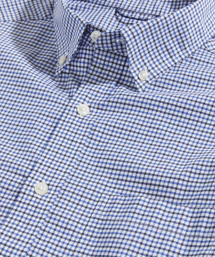 On-The-Go brrrº Tattersall Shirt in Maritime-Blue by Vineyard Vines