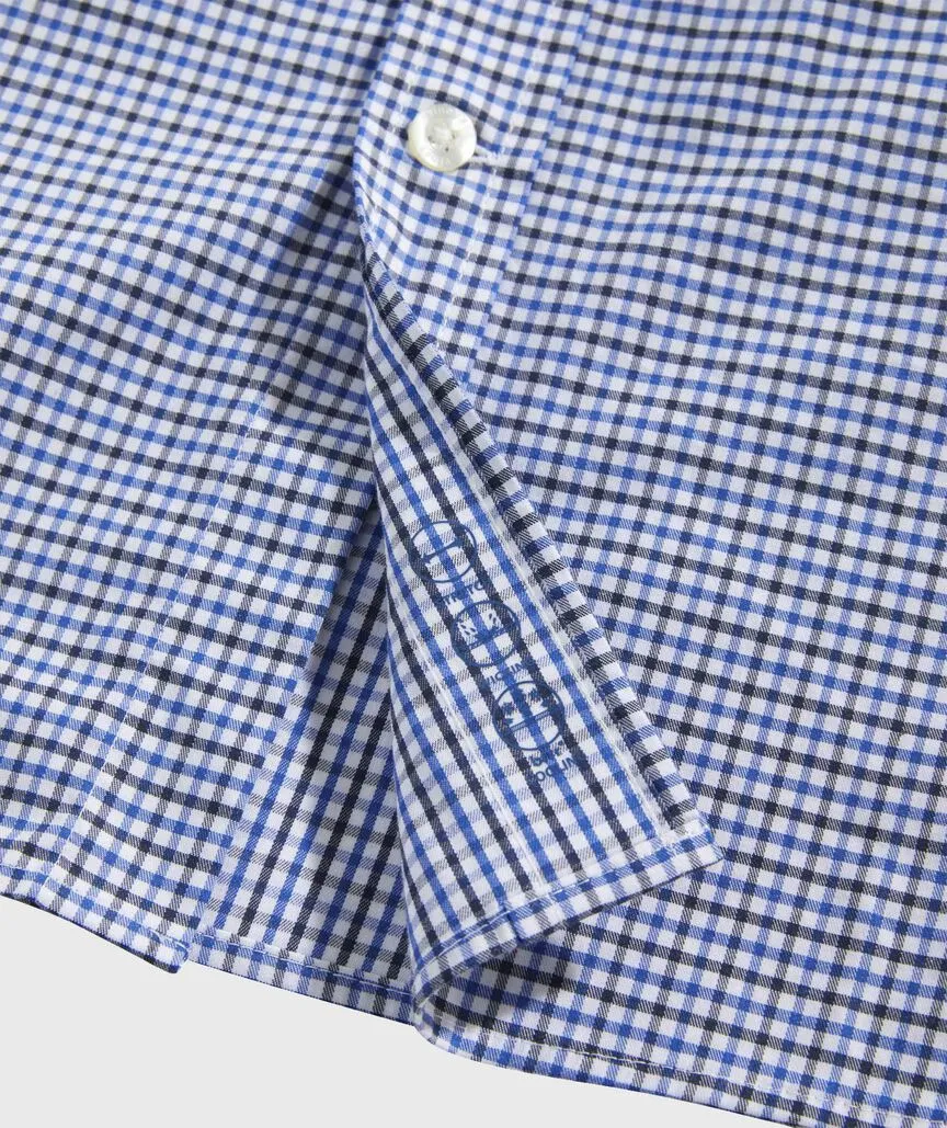 On-The-Go brrrº Tattersall Shirt in Maritime-Blue by Vineyard Vines