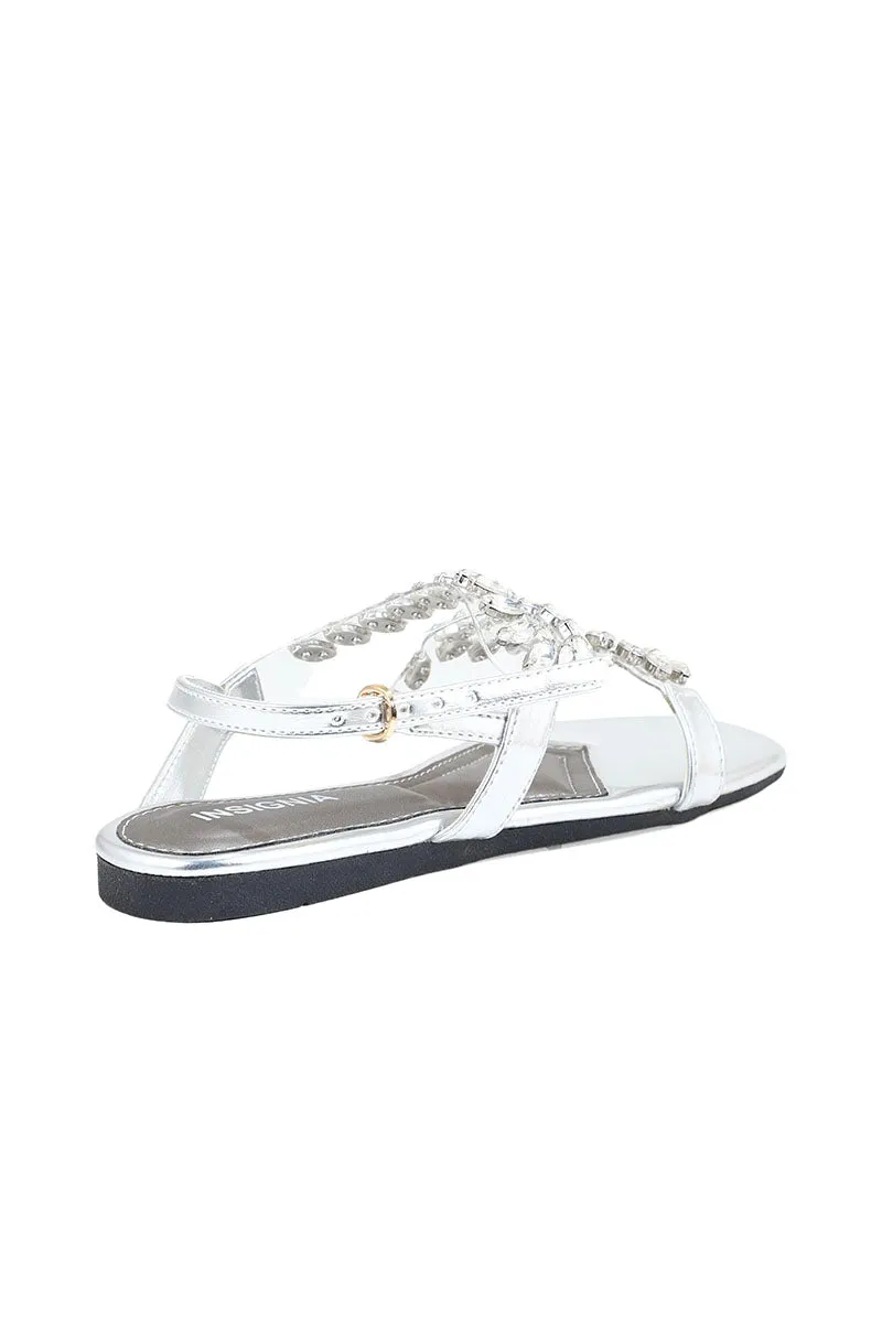 Party Wear Sandal I38567-Silver