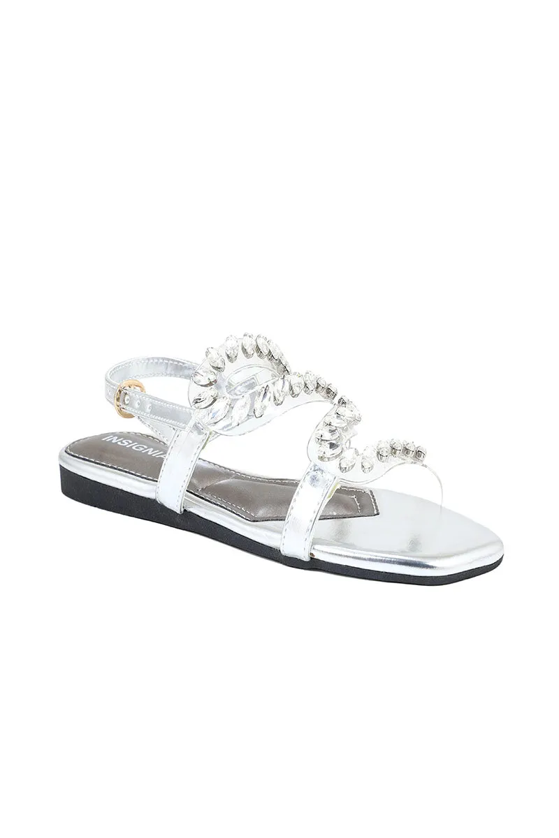 Party Wear Sandal I38567-Silver