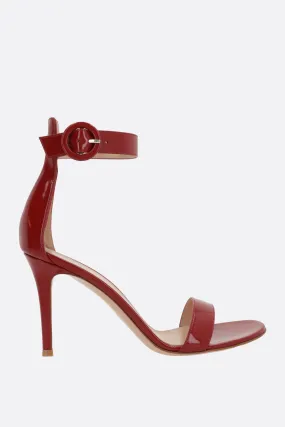 Patent Leather Ankle-Strap Sandals