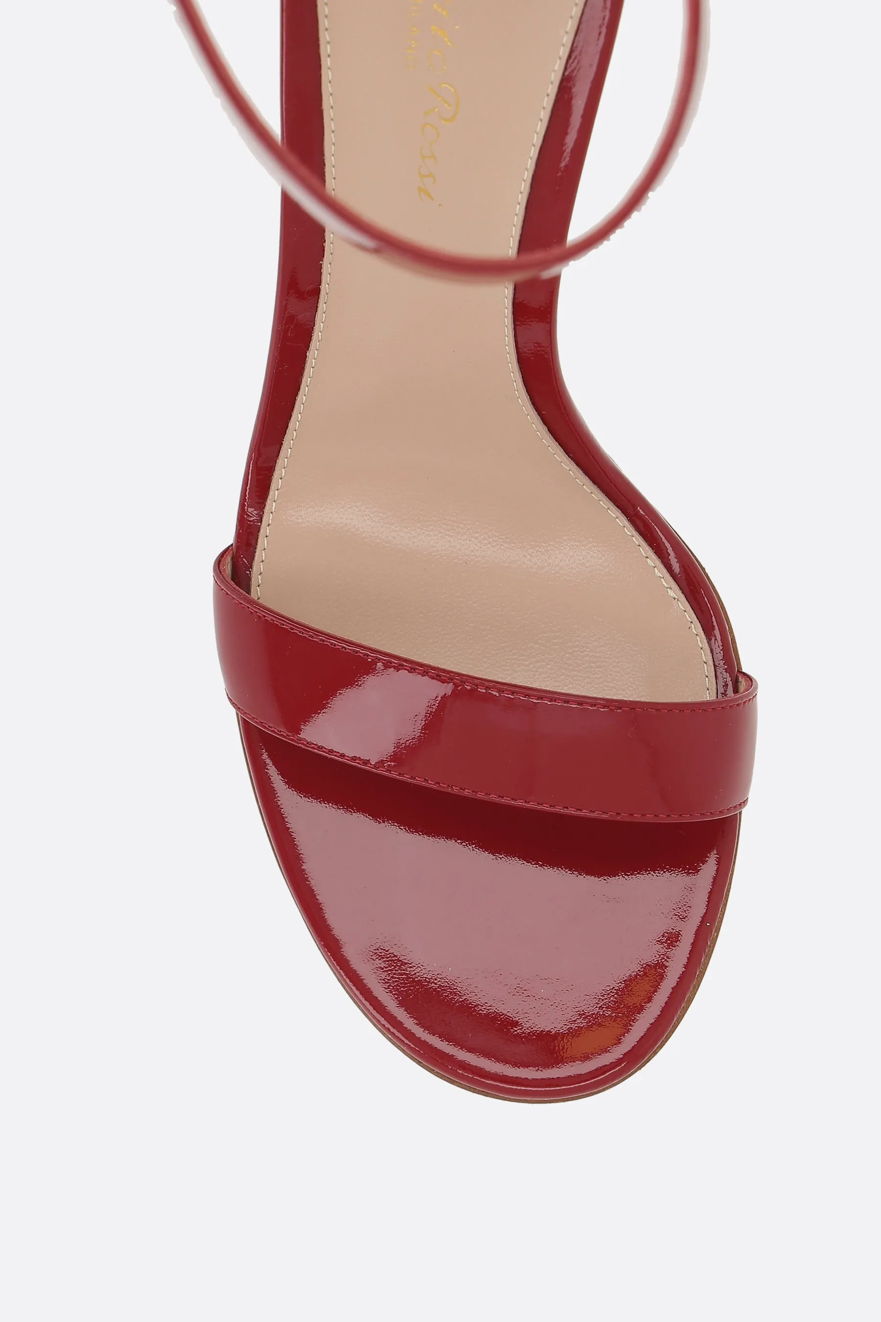 Patent Leather Ankle-Strap Sandals