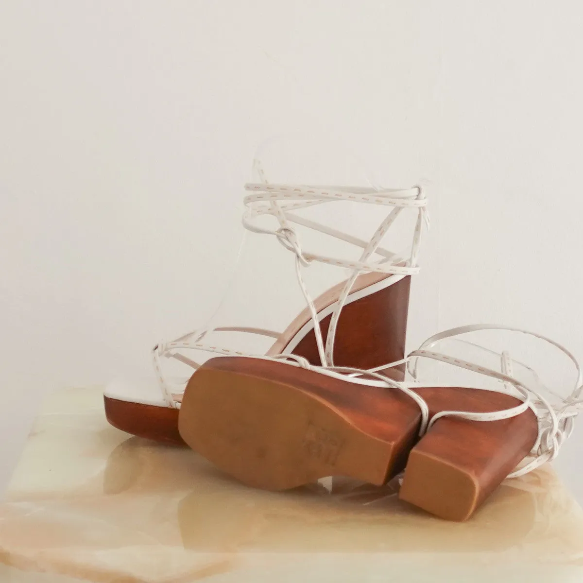 Pilotis leather wedge sandals RRP £330