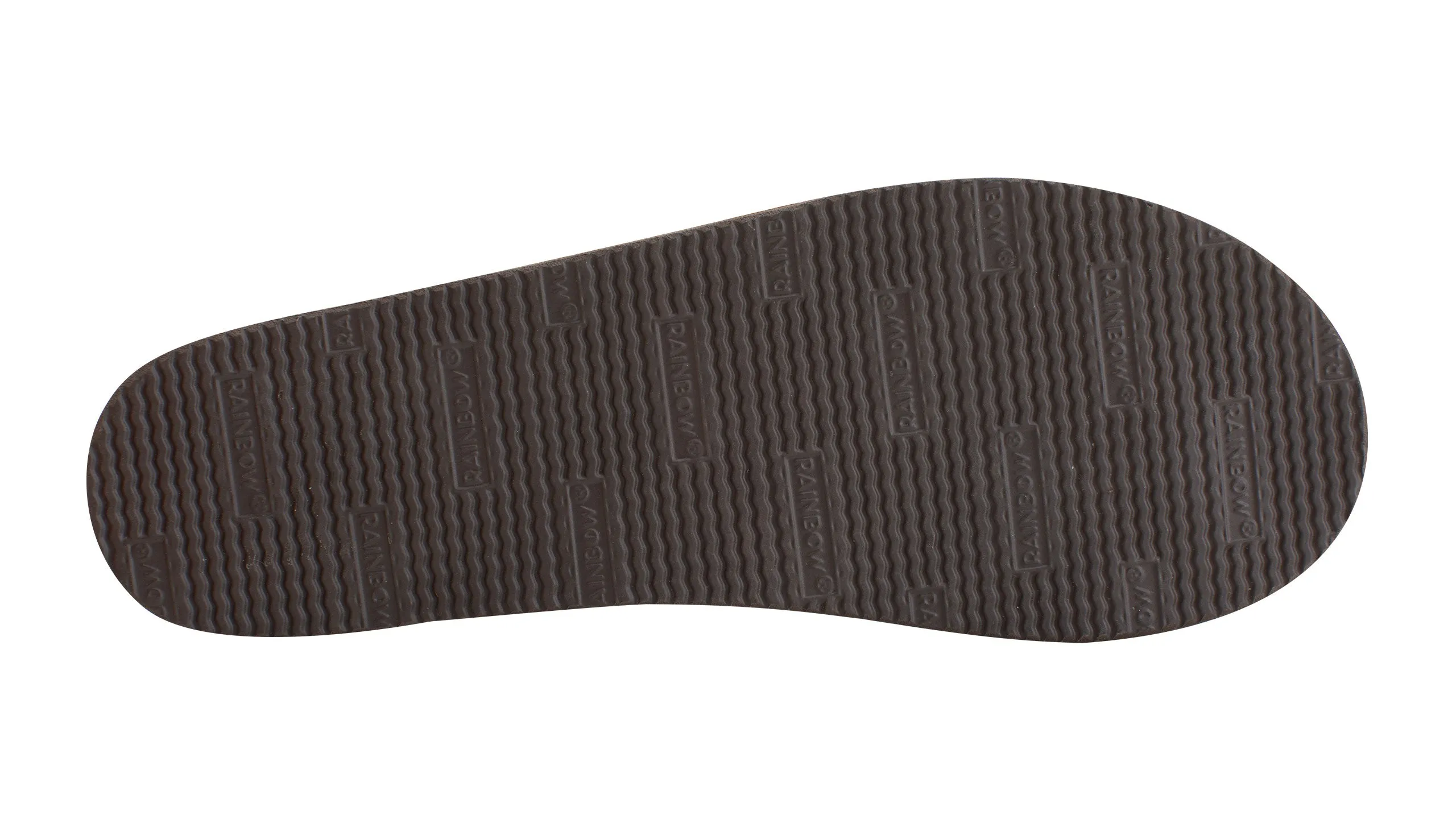 Rainbow Flirty Braidy - Single Layer Premier Leather 1/2" Narrow Strap With Braid - Dark Brown