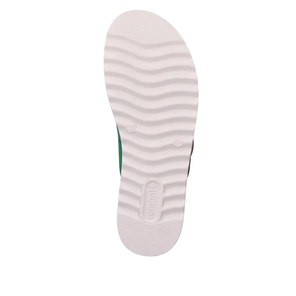 Remonte D0Q51-52 Ladies Apple Green Leather Touch Fastening Sandals