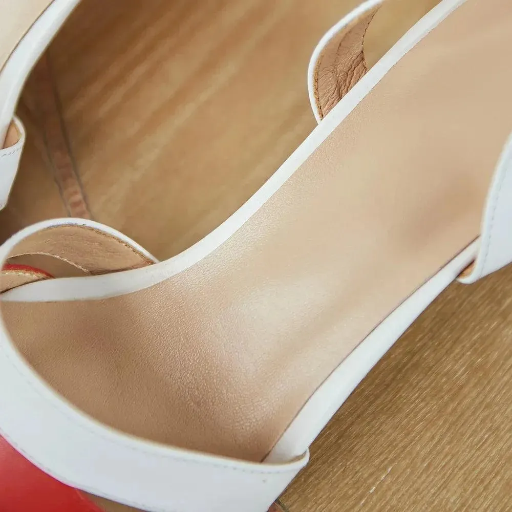 Sandals Luxury Women Sandals Leather Heels
