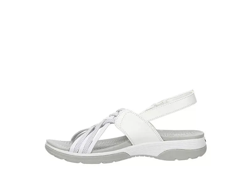 Skechers Womens Arch Fit Reggae Sport Hometown White Grey