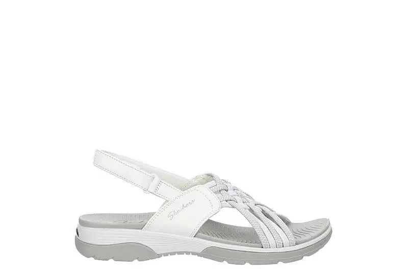 Skechers Womens Arch Fit Reggae Sport Hometown White Grey