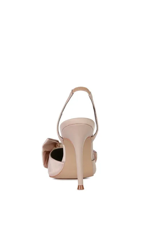 Smitten High Heeled Bow Slingback Sandals