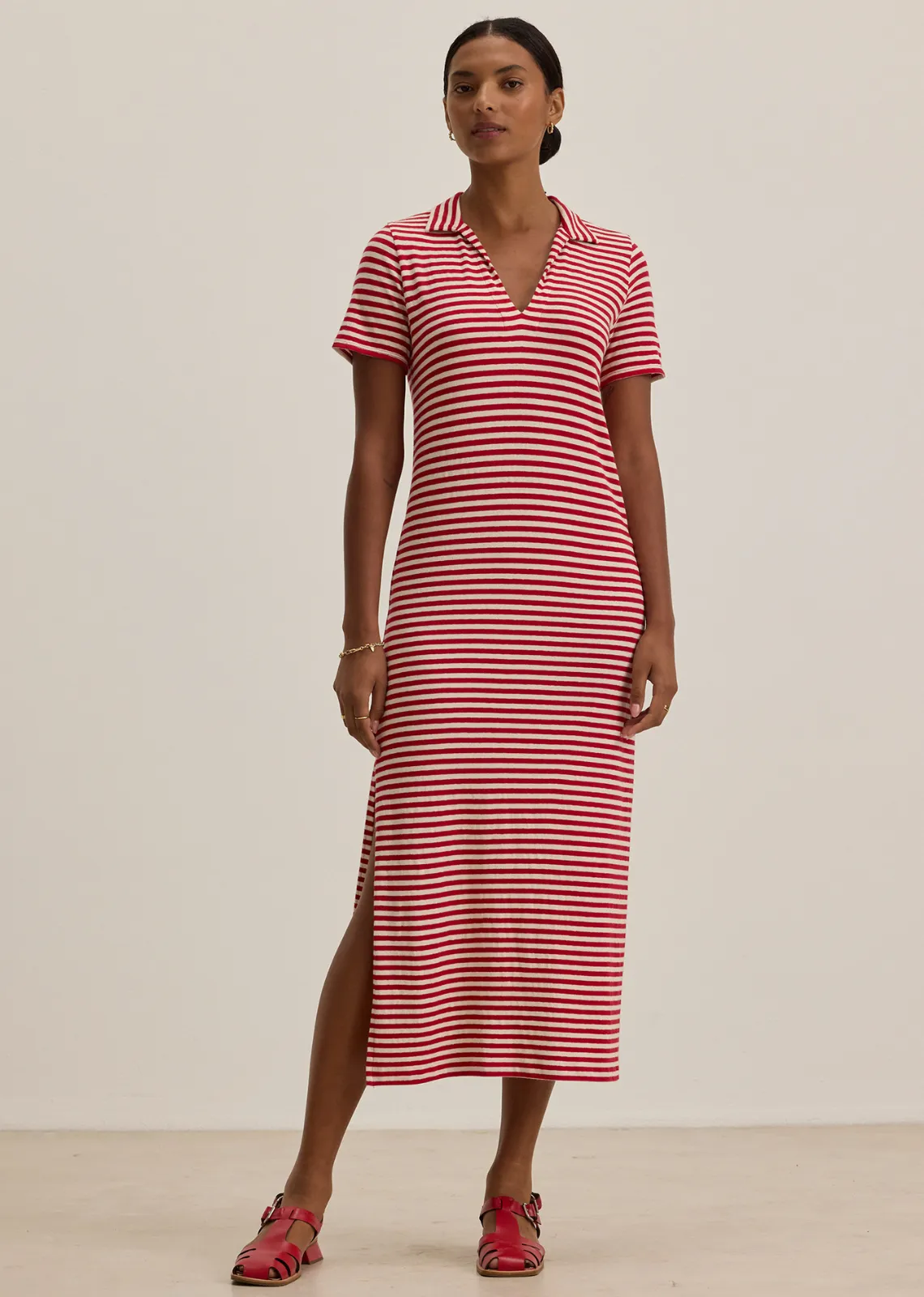 Velvet Khan Yarn Dye Jersey Stripe Dress