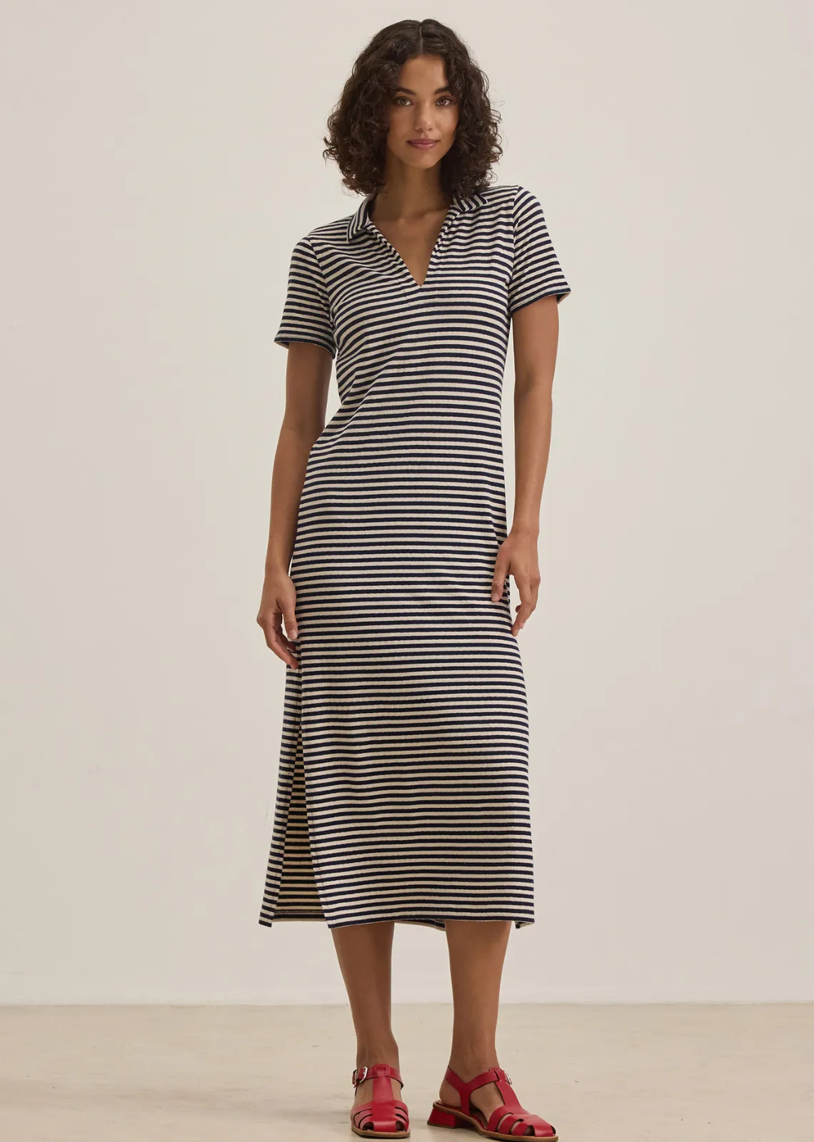 Velvet Khan Yarn Dye Jersey Stripe Dress