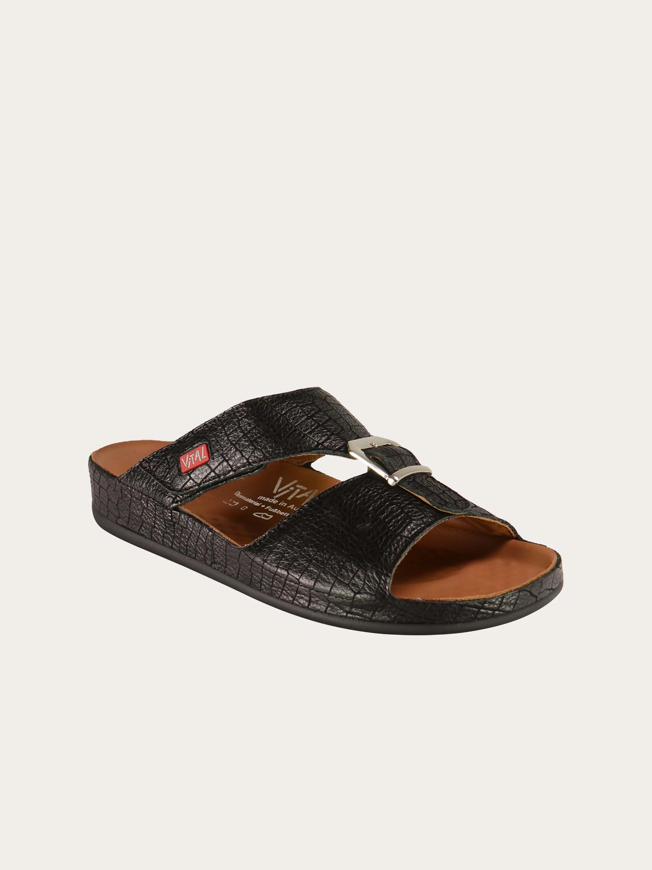 Vital Checked Detail Slider Sandals