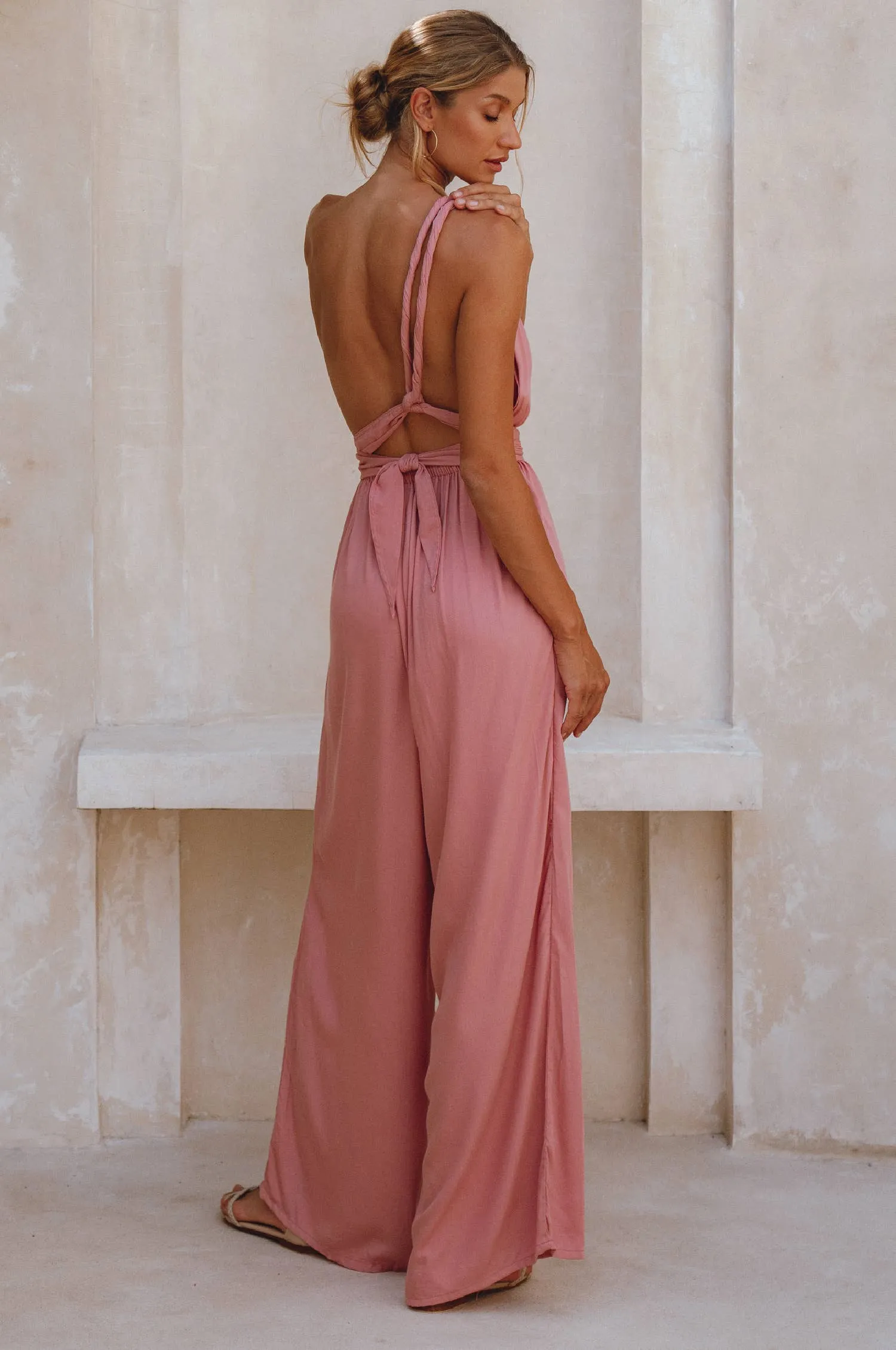 Women's Gaia Infinity Convertible Jumpsuit / Strawberry Lemonade